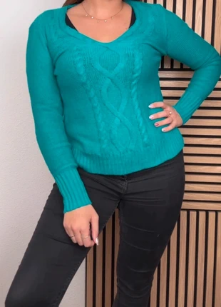 Pull Femme Chaps Ralph Lauren Vert Turquoise – Taille S – Très Bon État, marke: Chaps Ralph Lauren, zustand: Sehr gut, größe: S / 36 / 8, 19,00 €, 20,65 € beinhaltet Vinted-Käuferschutz Pro