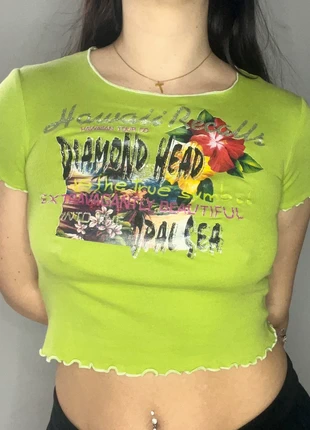y2k top green lemon dessins graffiti 2000s siren, brand: Vintage Dressing, condition: Very good, size: S / 36 / 8, €19.00, €20.65 includes Buyer Protection