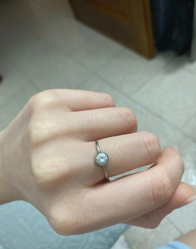 anellino argento con punto luce 3