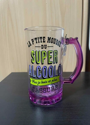 chope humoristique violet Super Alcoolo Original, coloré, marca: Fantaisie, estado: Novo sem etiquetas, €8.00, €9.10 inclui Proteção do Comprador