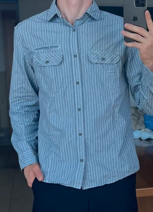 NEXT “The Custom Co.” Blue & White Striped Long-Sleeve Shirt – Size M, marke: Next, zustand: Neu, größe: M, 10,00 €, 10,70 € inklusive Vinted-Käuferschutz