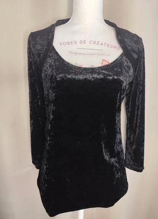Débardeur velours noir avec Boléro assorti, brand: du plaisir a la mode, condition: Good, size: S / 36 / 8, €9.00, €10.15 includes Buyer Protection
