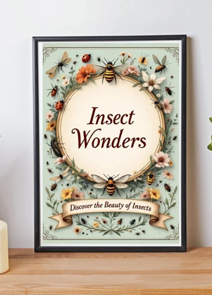 Cadre Art Déco Vintage Insect Wonders - Insectes - Pour entrée Chambre Salon Véranda Bureau, marke: Art Vintage, zustand: Neu, 13,00 €, 14,35 € beinhaltet Vinted-Käuferschutz Pro