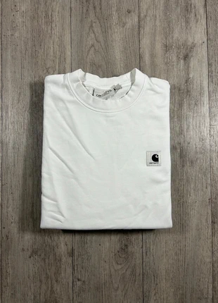 Pull Carhartt WIP Nelson Sweatshirt blanc – ras du cou / crewneck workwear - Taille S, marque: Carhartt, état: Très bon état, taille: S / 36 / 8, 50,00 €, 53,20 € Protection acheteurs incluse