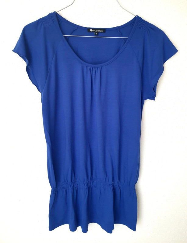T shirt long bleu u collection