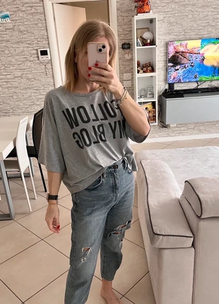 Y2k maglietta grigia camiseta de manga corta t-shirt, brand: United Colors of Benetton, condizioni: Ottime, taglia: S / IT 40 / EU 36, €13.00, €14.35 include la Protezione acquisti