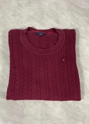 Pull torsadé Tommy Hilfiger bordeaux femme – Taille XS élégance chic intemporelle Code 286N, brand: Tommy Hilfiger, condition: Very good, size: XS / 34 / 6, €24.00, €25.90 includes Buyer Protection Pro