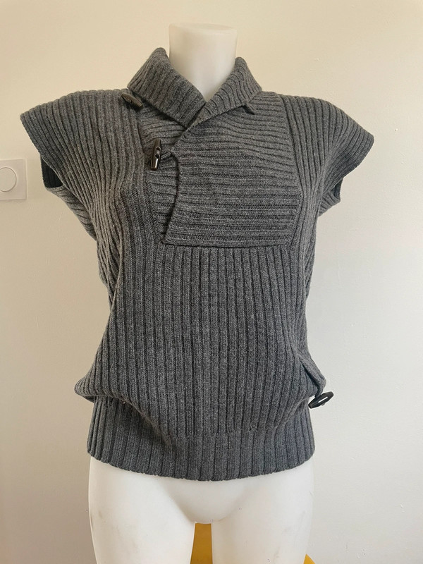 Pull sans manches One Step gris 1
