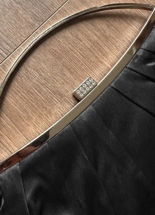 Black Satin Clutch bag with handle diamante closure silver hardware Y2K, brand: Unbranded, condition: Very good, £8.00, £9.10 includes Buyer Protection