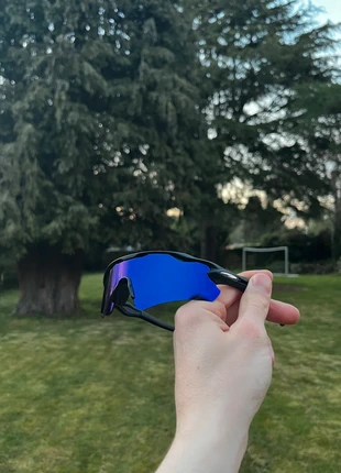 Blue and black uv400 wrap around sports running cycling polarised sunglasses, brand: FINITOR.co.uk, condition: New without tags, £32.00, £34.30 includes Buyer Protection Pro
