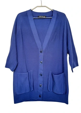 Iris von Arnim Vest Maat M Blauw Gebreid V-hals Minimalist, marca: Iris Von Arnim, estado: Muito bom, tamanho: M / 38 / 10, €100.00, €105.70 inclui Proteção do Comprador Pro