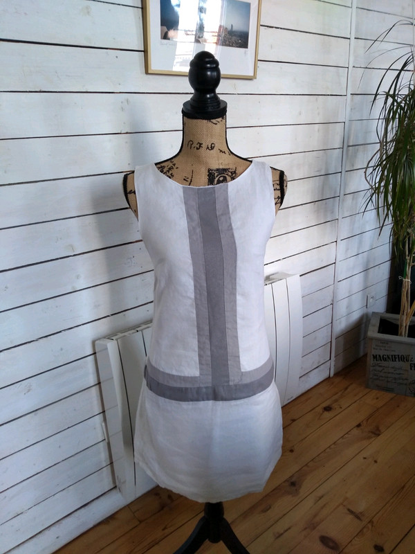 Robe blanche en lin Promod Vinted