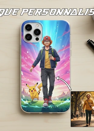 Coque personnalisée – Votre photo transformée | DBZ / One Piece / Pokémon / Harry Potter .., brand: BecomeYourHero, condizioni: Nuovo con cartellino, €24.90, €26.85 include la Protezione acquisti