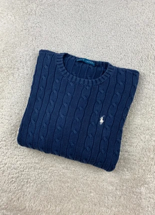 Pull Ralph Lauren Torsadé Bleu Marine Col Rond Logo Brodé Blanc 2A - L Femme, marque: Ralph Lauren, état: Très bon état, taille: L / 40 / 12, 59,99 €, 63,69 € Protection acheteurs incluse