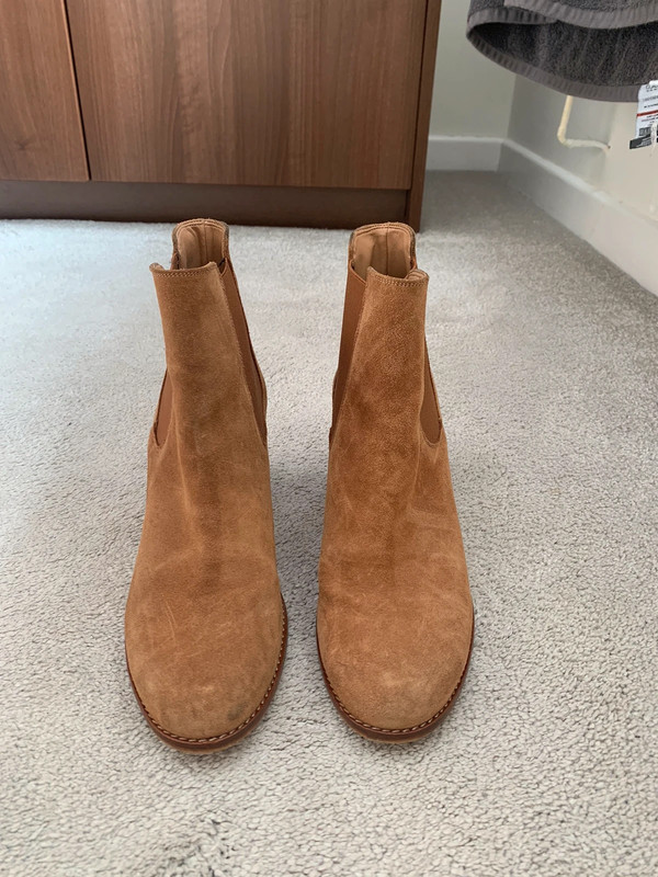 Addy cognac suede booties shop