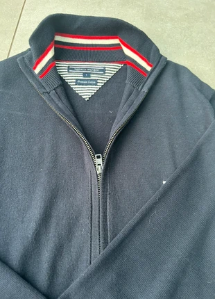 Navy Tommy Hilfiger zip through jumper, brand: Tommy Hilfiger, condition: Good, size: S, £12.50, £13.83 includes Buyer Protection