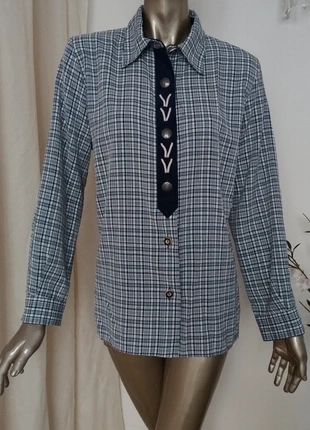 Dirndl. Trachten. Camicia  top camicetta, blusa tirolese cottage core, prairie in puro cotone, brand: Trachten, condizioni: Ottime, taglia: L / IT 44 / EU 40, €20.00, €21.70 include la Protezione acquisti