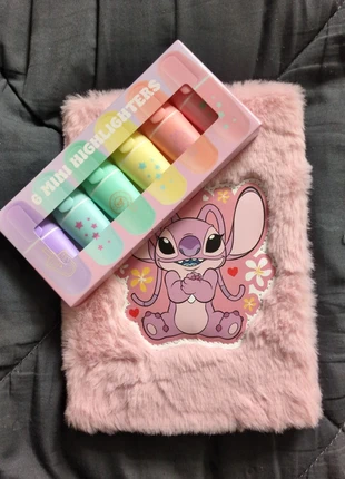 Disney Stitch Furry Notebook + 6 Pastel Mini Highlighters – Kawaii Stationery Set, marque: Stitch, état: Neuf sans étiquette, 3,99 €, 4,89 € Protection acheteurs incluse