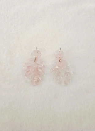 Magnifique boucles d'oreilles feuille rose marbré, état: Très bon état, 5,00 €, 5,95 € Protection acheteurs (Pro) incluse