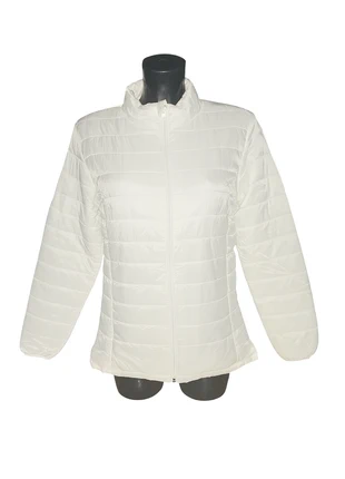 Veste blanche éclatante de taille S - assez chaude - avec écusson sur le haut de la manche, état: Neuf sans étiquette, taille: S / 36 / 8, 14,00 €, 15,40 € Protection acheteurs incluse