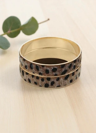 Ensemble de 2 bracelets léopard & dorés, marca: Vintage Boutique, estado: Muito bom, €5.00, €5.95 inclui Proteção do Comprador