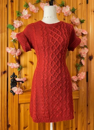 Cable Knit Sweater Dress | Short Sleeve | Soft Textured Knit | 813., marque: cosy, état: Bon état, taille: S / 36 / 8, 12,00 €, 13,30 € Protection acheteurs incluse