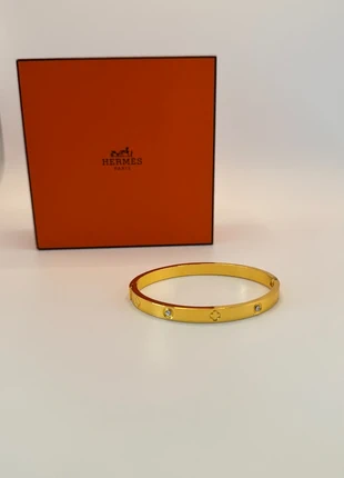 Jonc doré trèfle strass diamant or ouvert réglable en acier inoxydable style cartie, merk: Acero, staat: Heel goed, € 15,00, € 16,45 inclusief Kopersbescherming Pro