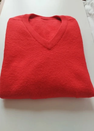 Superbe Pull Vintage Col V en Pure Laine Mérinos Rouge, marca: Woolmark, estado: Muy bueno, tamaño: L, 20,00 €, 21,70 € Protección al comprador incluida