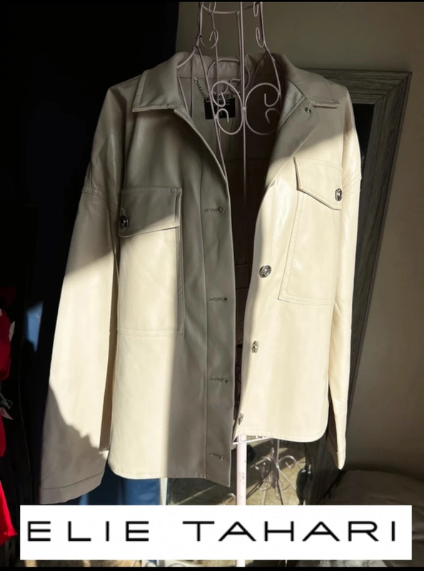 Tahari leather jacket 1