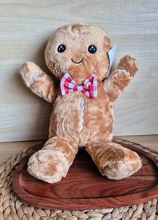 Peluche de Jengibre Chico con Lazo a Cuadros Navidad, marca: Pepco, estado: Muito bom, €12.00, €13.30 inclui Proteção do Comprador