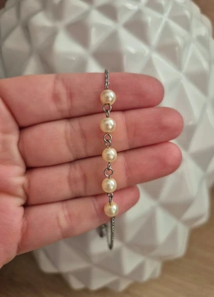 Bracelet en acier inoxydable Ornée de perles, marque: acier inoxydable, état: Très bon état, 8,00 €, 9,10 € Protection acheteurs incluse