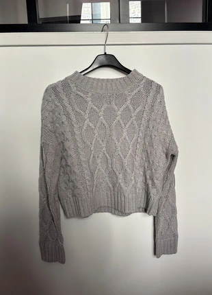 Pull gris en maille torsadée, brand: Vintage Dressing, condizioni: Nuovo senza cartellino, taglia: S / IT 40 / EU 36, €8.00, €9.10 include la Protezione acquisti