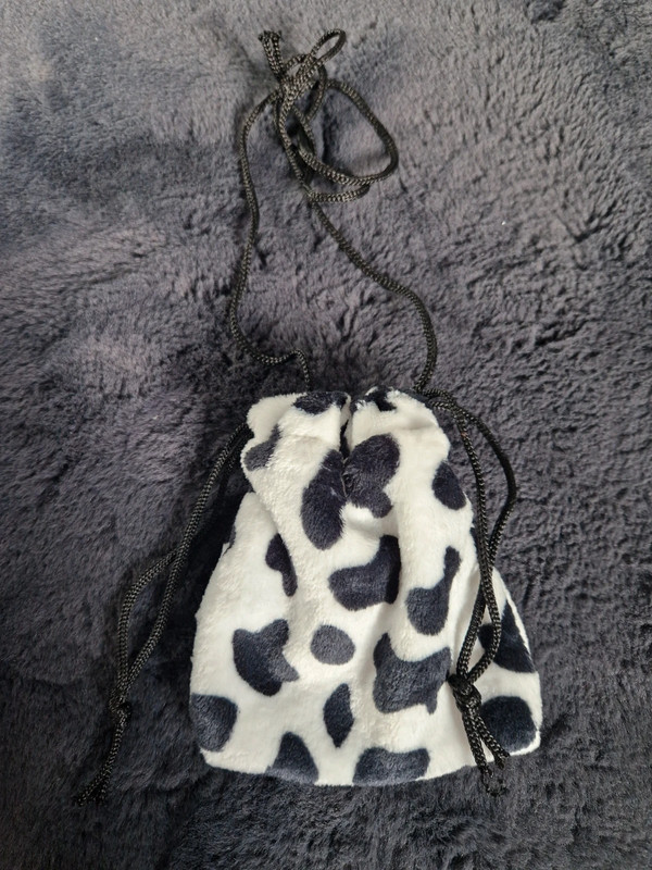 Cow print fur bag sales
