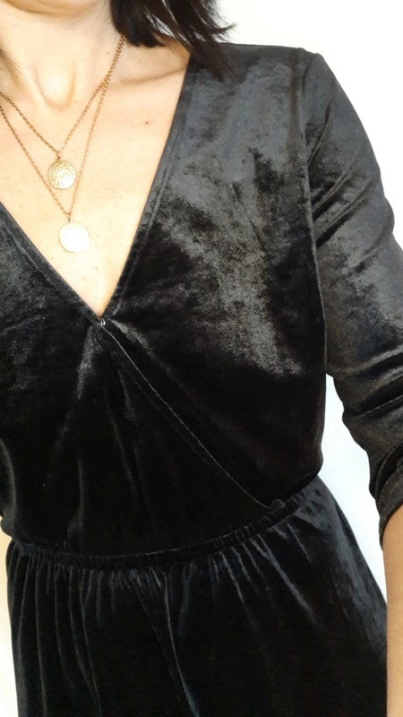 Robe velour noir discount h&m