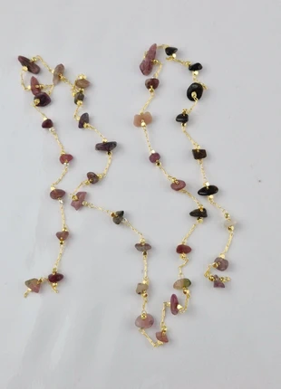 Chaine 72 cm en tourmaline pour fabrication de bijoux, état: Neuf sans étiquette, 5,00 €, 5,95 € Protection acheteurs incluse