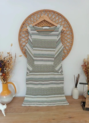 Vestido Grain de Malice de punto sin mangas, con diseño geométrico, marque: Grain de Malice, état: Neuf sans étiquette, taille: M / 38 / 10, 12,00 €, 13,30 € Protection acheteurs incluse