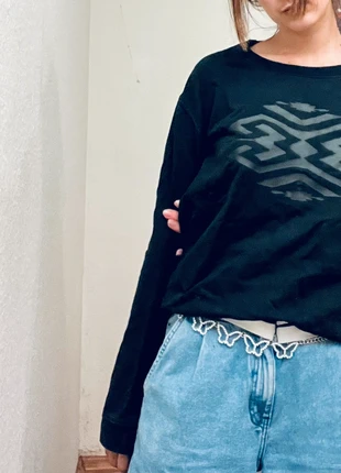 Schwarzer Pullover Converse, merk: Converse, staat: Heel goed, maat: M, € 13,00, € 14,35 inclusief Kopersbescherming