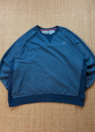 Pull crewneck Russell Athletic bleu chiné logo brodé small vintage USA 2000s 3XL homme #0323, brand: Russell Athletic, condizioni: Ottime, taglia: XXXL, €29.10, €31.26 include la Protezione acquisti Pro