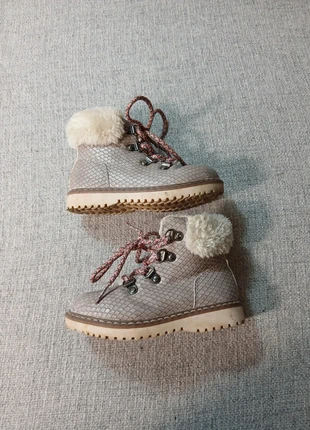 Bottines beige/gris effet python fourrées à lacets rouges chaudes Nini&Girls 23, brand: Nini & Girls, condition: Very good, size: 23, €10.00, €11.20 includes Buyer Protection Pro