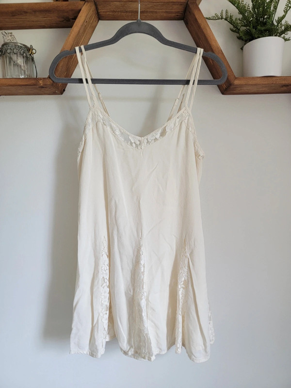 AE boho cream lace shift dres 1