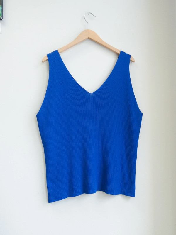 Blue Knit Tank Top Size 22/24 5