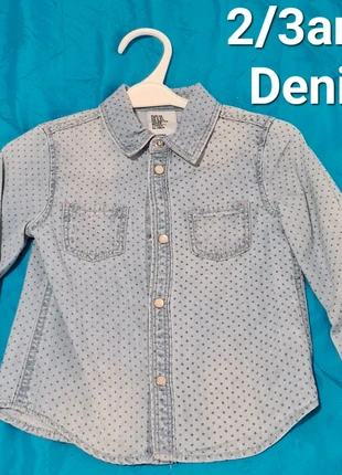 Camisa ganga Denim menina 2/3anos, merk: Denim, staat: Heel goed, maat: 3 jaar / 98 cm, € 1,00, € 1,75 inclusief Kopersbescherming