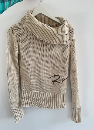 Pull à col cheminé boutonné grosse maille beige roxy, brand: Roxy, condizioni: Ottime, taglia: M / IT 42 / EU 38, €12.00, €13.30 include la Protezione acquisti