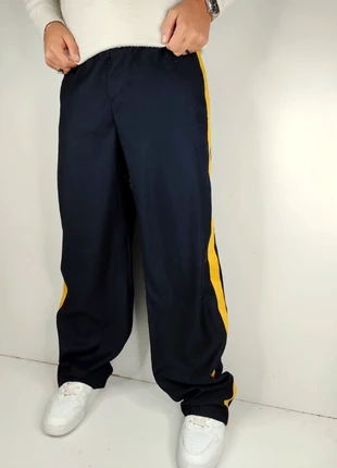 Pantalon large baggy bleu marine bande jaune mango T.42, marque: Mango, état: Très bon état, taille: L, 15,00 €, 16,45 € Protection acheteurs (Pro) incluse