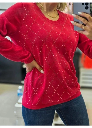 Jersey rojo con perlas Tommy Hilfiger – Talla M, marque: Tommy Hilfiger, état: Très bon état, taille: M / 38 / 10, 29,00 €, 31,15 € Protection acheteurs incluse