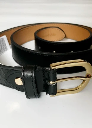 Zwarte leren riem (maat 85), marque: geen merk, état: Neuf sans étiquette, taille: 85 cm, 10,00 €, 11,20 € Protection acheteurs incluse