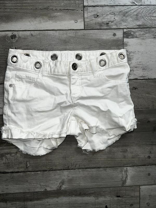 Girls Size 10 Justice White Denim Jean Shorts 1