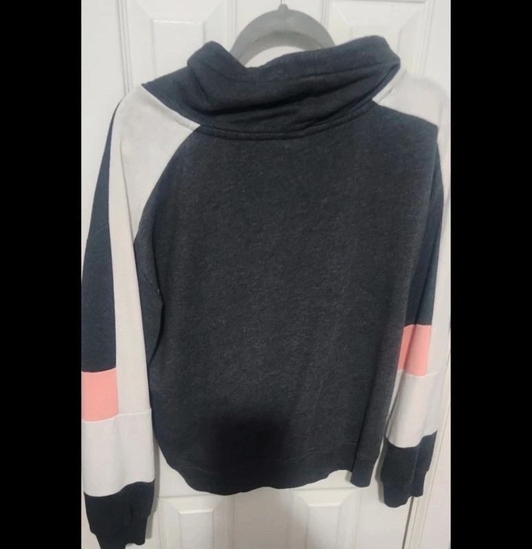 Victoria's Secret PINK Sweatshirt Gray Coral White Size L 3