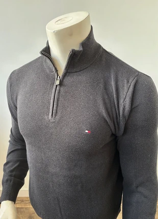 Tommy Hilfiger Quarter Zip Sweater - Size M - Black, merk: Tommy Hilfiger, staat: Heel goed, maat: M, € 39,95, € 42,65 inclusief Kopersbescherming