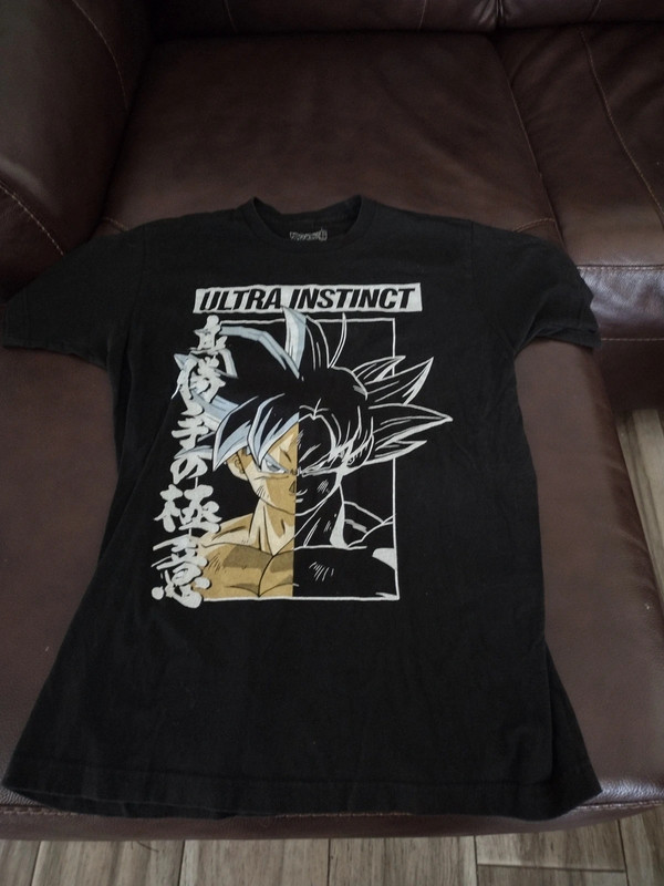 Dragon Ball Z Mens T-Shirt - Ultra Instinct Goku Kanji Image Size M preowned 2